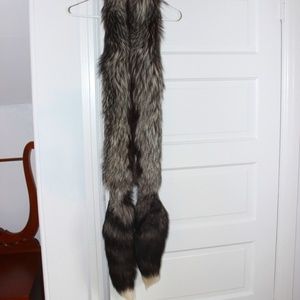 Silver Fox Fur Scarf